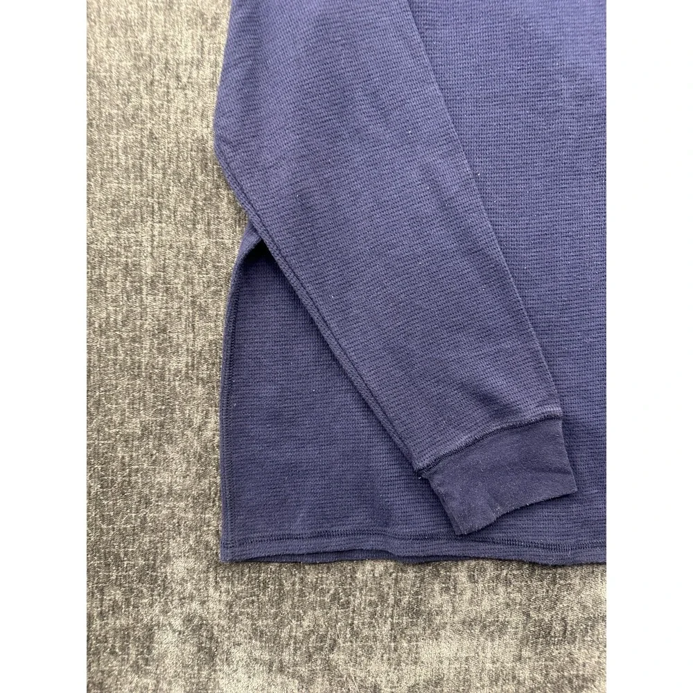 Polo Ralph Lauren Sleepwear Shirt Mens XL Navy Blue Pony Logo Casual Waffle Knit